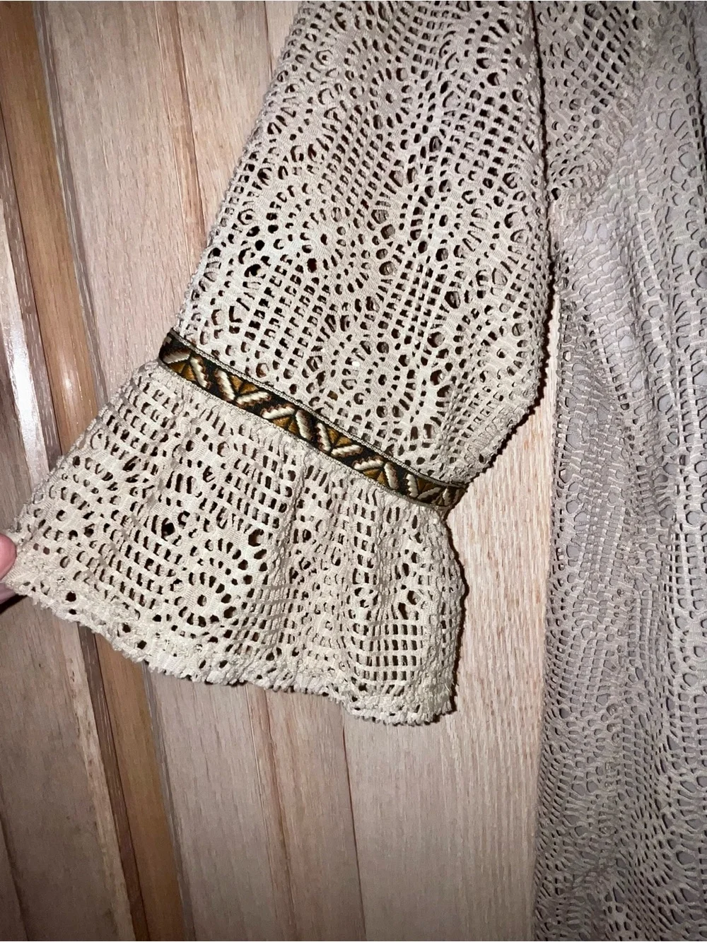 Rabbit Rabbit Rabbit Taupe Lace Midi Dress - Picture 3 of 7